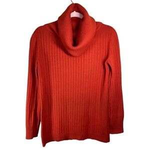 Gino Paoli 1960s Sweater Vintage Ribbed Turtleneck Italian Knit Wool Mod Size 12